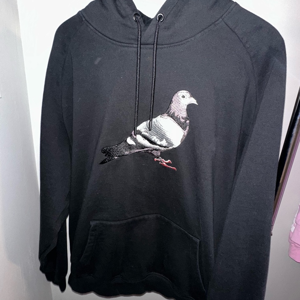 Staple Black Hoodie with Pigeon Design